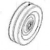 082769 - ROUE FER Ø280x80+ROUL.6205-2RS - MAJAR