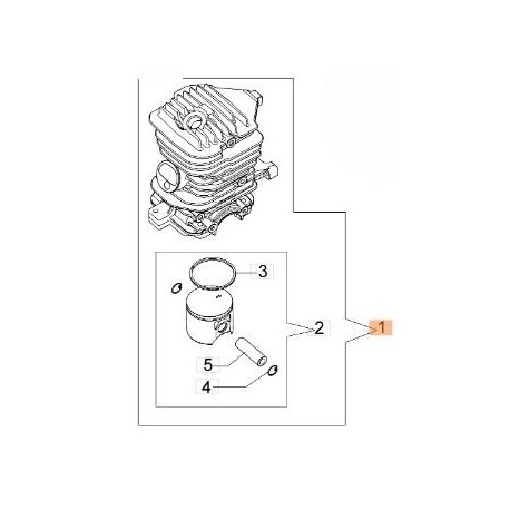 50240166 - KIT CYLINDRE PISTON GS350