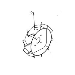 8002011306 - ROUE FER DIAM 350 POUR STV